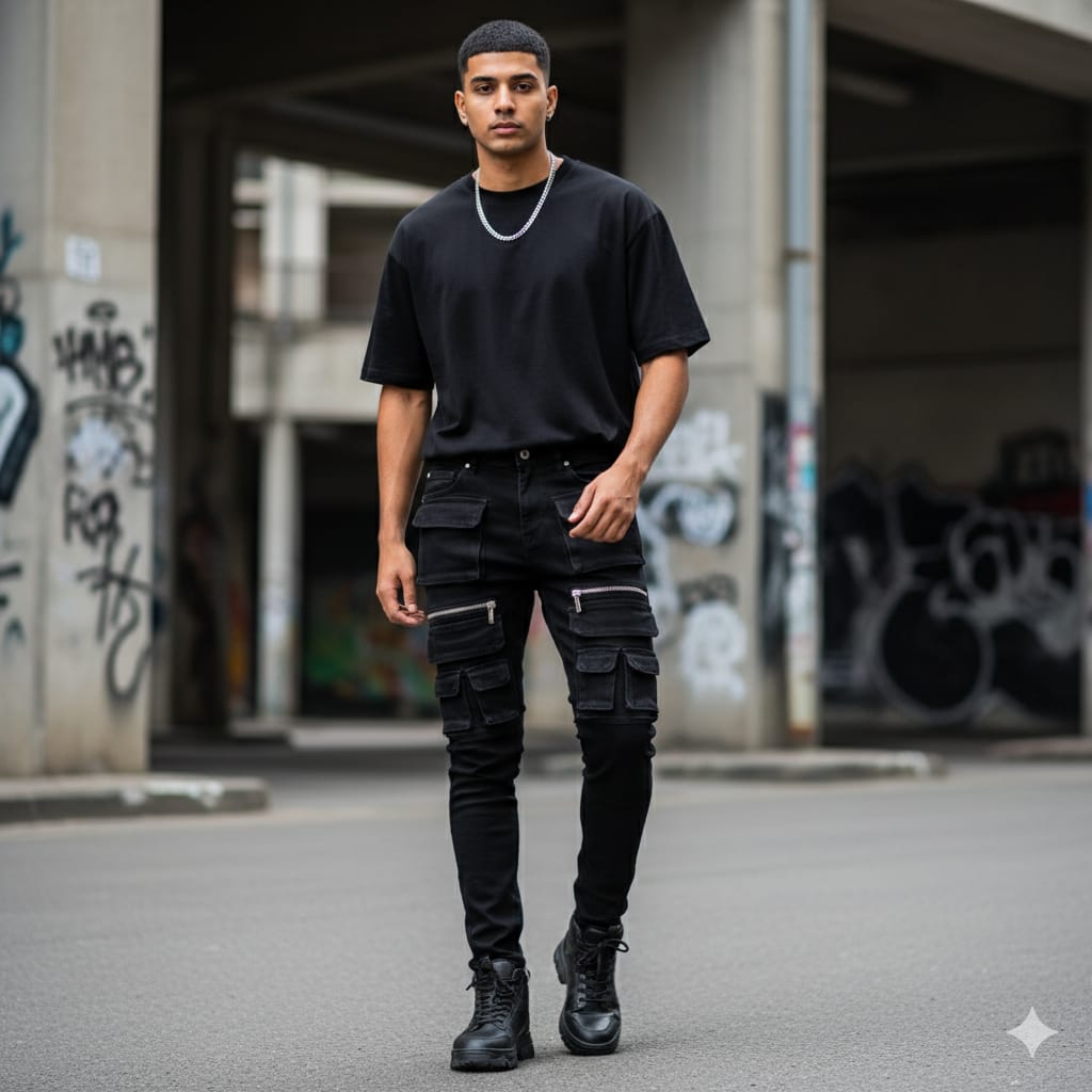 AFGANI CARGO 3D BLACK - Image 3