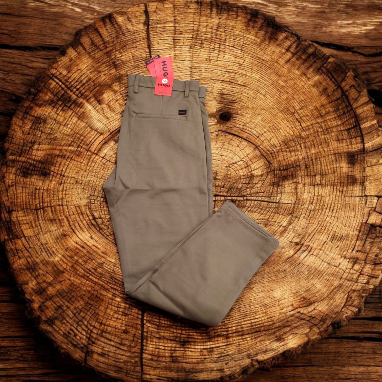 FORMAL GABARDINE PANT -LIGHT KHAKI - Image 3