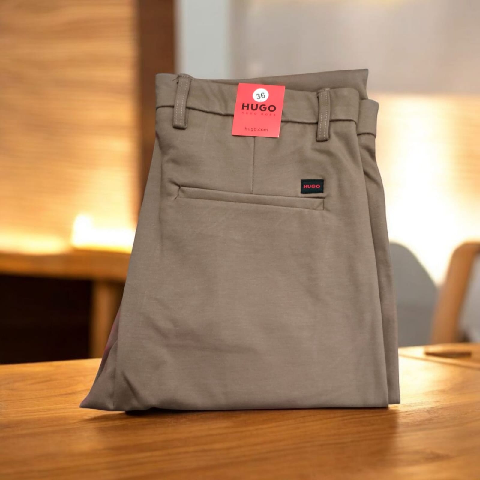 FORMAL GABARDINE PANT -LIGHT KHAKI - Image 5