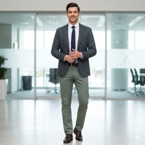 FORMAL GABARDINE PANT-LIGHT OLIVE