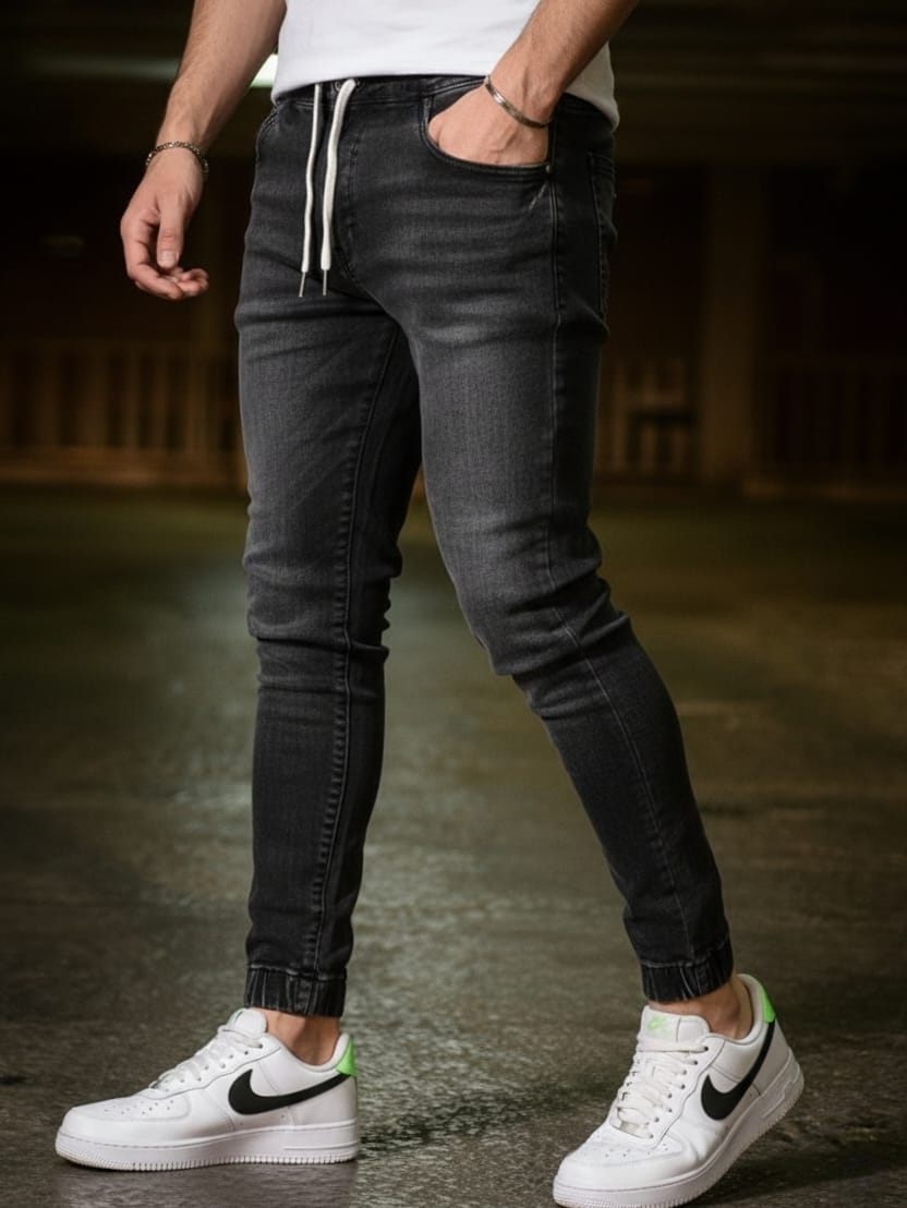 NEW DENIM JOGGAR’S ASH BLACK - Image 4