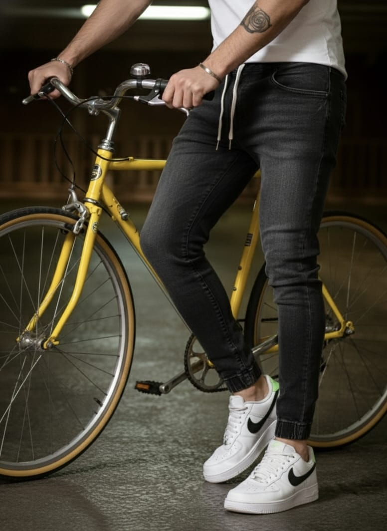 NEW DENIM JOGGAR’S ASH BLACK - Image 5