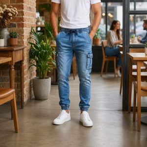 CARGO JOGGERS LITE BLUE